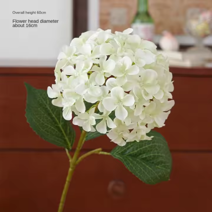 Ramo de novia de hortensia Artificial de 60CM, decoración del hogar DIY, arreglo floral de flores artificiales, ramo de flores de hortensia de seda - 1