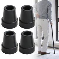 Bastón de goma para caminar, 4 piezas, con férula acolchada, duradera, antideslizante, para Trekking, 19mm - details 0