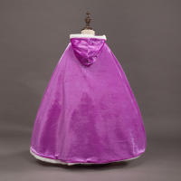 Capa de disfraz de princesa para niña, accesorios de fiesta, Blancanieves, Elsa, Anna, Rapunzel, Aurora, lentejuelas, tul, Halloween - details 25