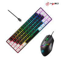 Teclado con cable RGB de 61 teclas, Mouse para juegos, Kit de oficina, retroiluminación, 12800dpi, programable, Combos para PUBG Gamer - details 2