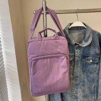 Bolso de nailon de gran capacidad para ordenador portátil, bolso de hombro, bolso cruzado, bolso de mano para documentos de oficina, bolso de mano con cremallera de Color sólido para ordenador - details 21