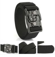 Nuevo estilo Cinturón informal de punto para hombre Diseño innovador de desmontaje rápido, cinturón táctico con hebilla de aleación, estilo informal para exteriores, desplazamientos, informal - details 11