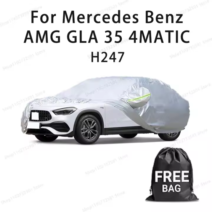 Funda para coche Mercedes Benz AMG GLA 35 H247, cubierta completa impermeable, protección solar, resistente a arañazos, accesorios para coche - Plata - 1