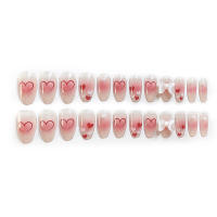 Kit de uñas de Gel de corazón con clase, Kit de manicura de dedos artificiales para bricolaje en casa, pegamento largo - details 0