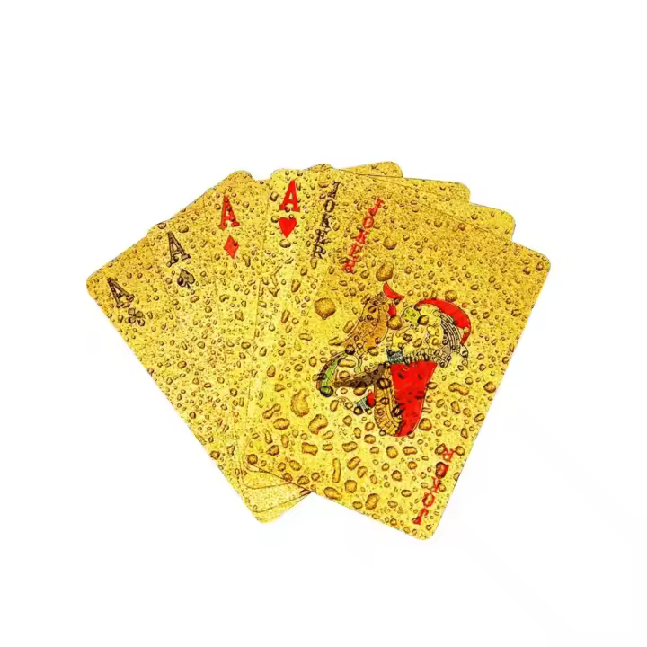 Tarjetas de Póker de Oro Impermeables, Juego de Fiestas, Regalo de Año Nuevo, Juego de San Valentín - 1
