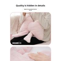 Almohada de Sofá Rosa con Lazo Simple Soporte de Cintura Suave y Cómodo para Oficina y Dormitorio - details 6