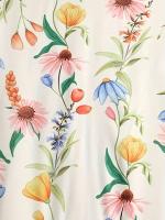 Conjunto Casual de Poliéster Ligero Camisa con Estampado Floral y Pantalones de Cierre de Cremallera Estilo de Primavera/Otoño, Ajuste Suelto, Diseño Geométrico - details 10