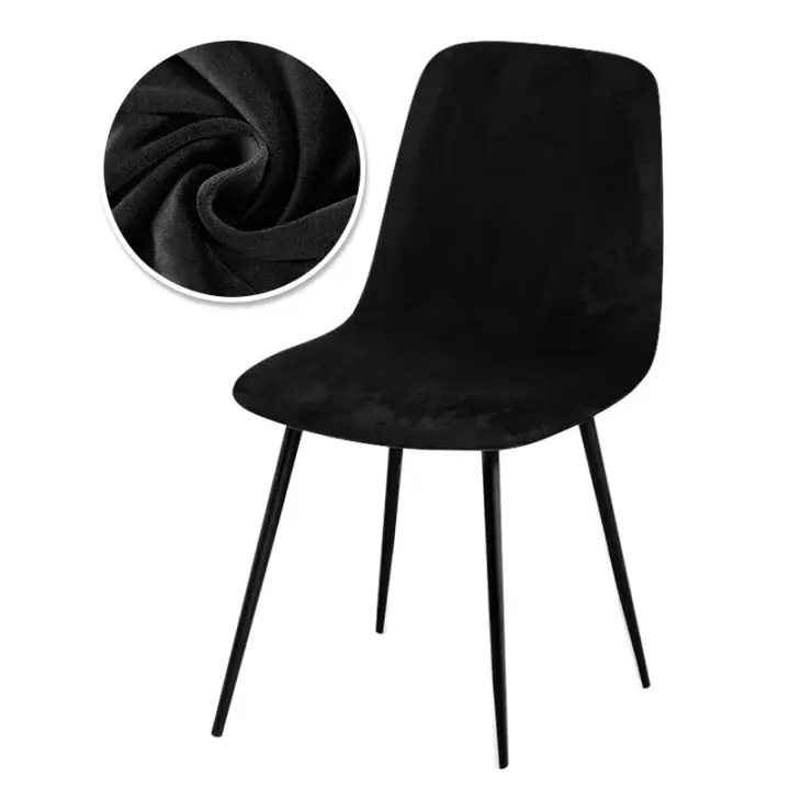 Cubierta de Silla de Terciopelo de Corto Cubiertas Elásticas para Sillas de Comedor, Bar, Oficina - 1