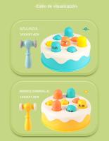 Juguetes de percusión Pastel para niños de 1 a 3 años, desarrollo cognitivo, incluye martillos de colores aleatorios, puzzle de desarrollo infantil gopher - details 12