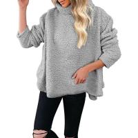 Jersey de cuello alto para mujer, sudaderas, tops de otoño e invierno - details 6