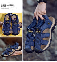 Sandalias deportivas de verano para hombre, sandalias para senderismo al aire libre, punta cerrada, cuero genuino, sandalias informales para caminar, zapatos de agua - details 19