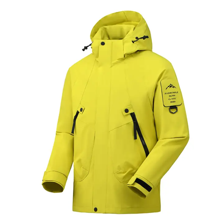 LNGXO Chaqueta Impermeable Unisex para Senderismo, Escalada y Camping Material de Poliéster - 1
