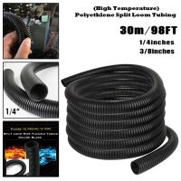 30M 1/4 "3/8" conducto de telar de alambre dividido protector tubo de manga de Cable corrugado de aislamiento de Color negro de polietileno - details 6