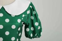 Elegante Vestido de Verano Manga Corta con Volantes Cuello Peter Pan Vintage A-e Midi Largo - details 15
