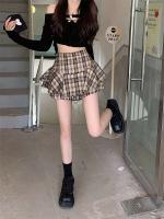 Minifalda escalonada Y2K de cintura alta con volantes y tartán, falda a cuadros, traje estético para mujer - details 2