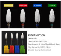 Broca de Arte de Uñas KADS Cerámica para Máquina de Manicura Eléctrica Accesorio de Equipo de Manicura Pedicura Herramienta de Moldeo y Cortado - details 3