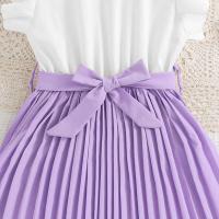 Falda Plisada de Khaki para Niñas Mangas de Pétalo Blanco Estilo Preppy para Cumpleaños - details 41