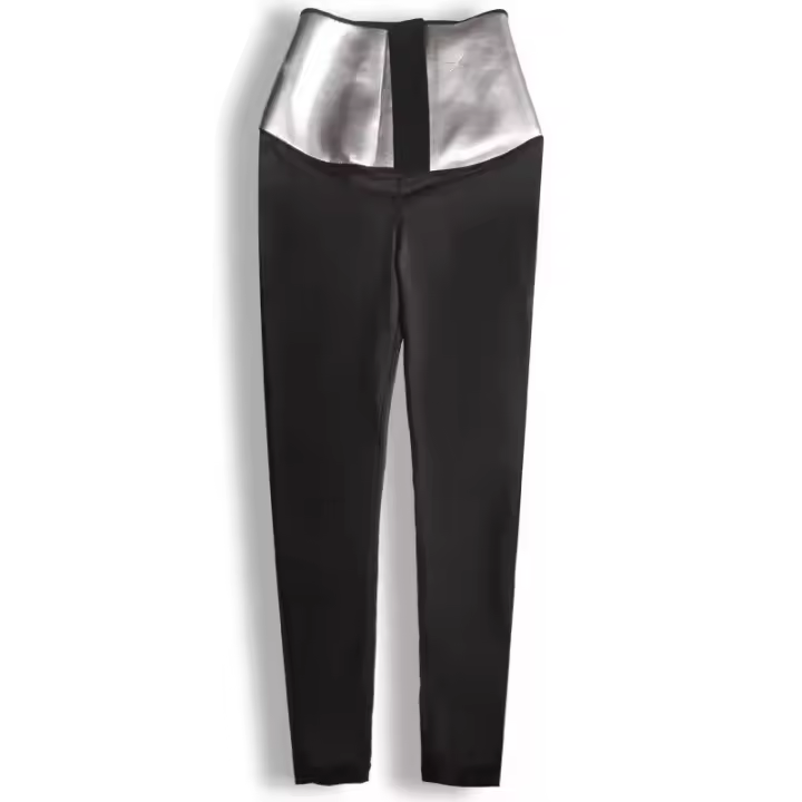 Pantalones cortos de sauna para mujer que queman grasa en el abdomen y la cintura Neopreno PU - 1