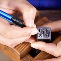 1pc HOTU Pluma de Grabado Profesional - Grabador Eléctrico de Precisión para bricolaje, vidrio y cuero sintético con punta de diamante duradera - Ideal para identificaciones de mascotas y proyectos creativos, azul (pilas no incluidas) - details 1