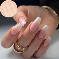 Uñas protésicas de ballet francés, parche acabado, impermeable, 24 piezas, blanco degradado - details 0