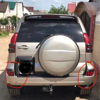 Luz reflectora de parachoques trasero para Toyota Land Cruiser Prado 120, lámpara de freno de parada trasera sin bombilla, señal de giro, 2003-2009 - details 2
