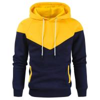 Sudadera con capucha de retales para hombre, ropa informal holgada de lana, ropa de calle cálida, moda masculina, prendas de vestir deportivas de otoño e invierno - details 31