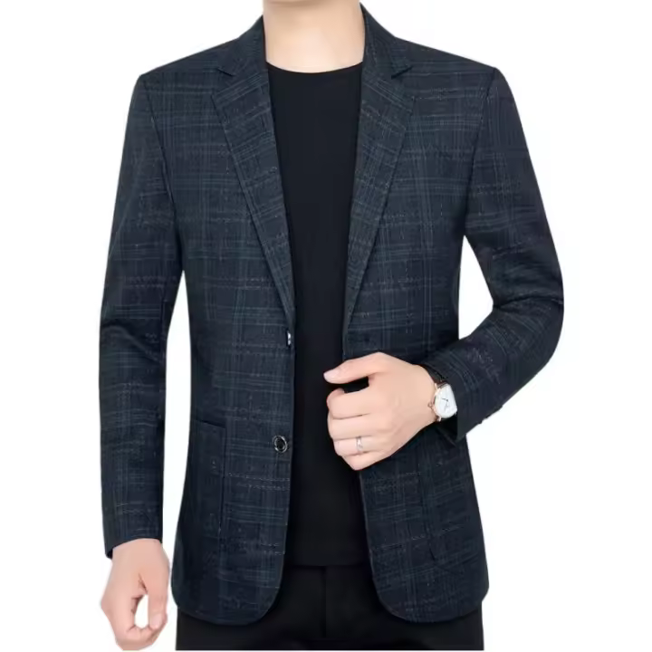 Primavera y otoño nuevo traje de papá de mediana edad adelgazante informal de negocios abrigo superior occidental para hombres - 1