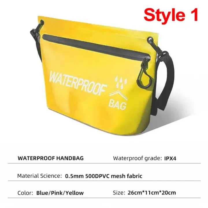 Bolsa de Natación Impermeable de PVC 5L/2L Ideal para Buceo, Rafting, Flotador de Hombro, Surf - 1