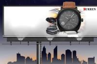 Reloj de Cuarzo CURREN 8139 Correa de Cuero Marrón Retro de Lujo Resistente al Agua Reloj de Negocios para Hombres - details 0