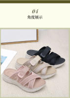 Verano nuevas sandalias estilo deportivo ligero para mujer cómoda banda de goma de gran tamaño zapatillas de suela gruesa - details 12