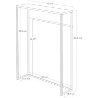Mesa consola Tower acero/madera blanco 60 x 18,5 x 80,5 cm - details 4