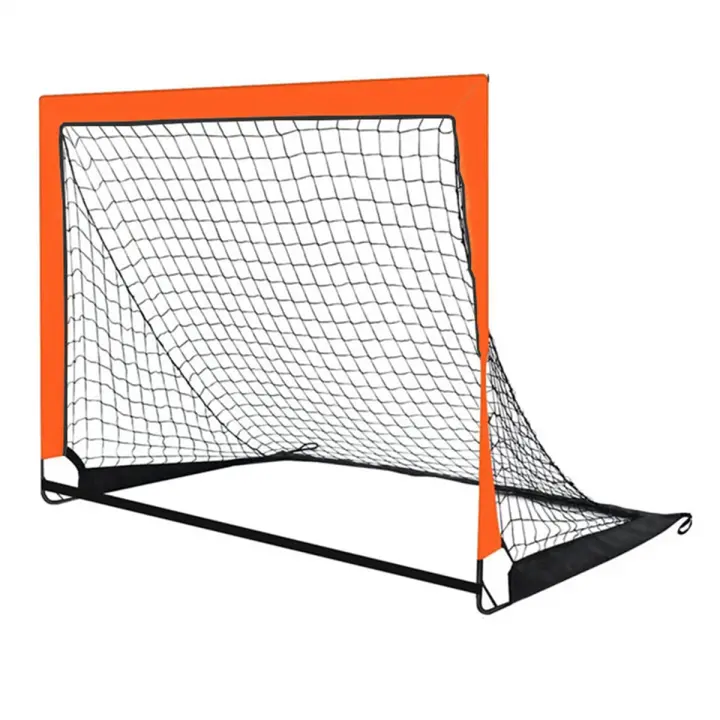 Portería de fútbol para niños, portería de entrenamiento móvil Plegable, portátil, naranja - 1