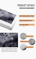 Alfombra Gris para Sala de Estar Alfombra de Peluche para Dormitorio Alfombras Suaves de Terciopelo para Decoración del Hogar Alfombra Antideslizante para Habitación de Niños - details 1