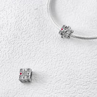Pulsera de plata con cadena de seguridad de circonita brillante para la fabricación de joyas - details 7