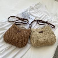 Bolsa de hombro tejida de palmera, moda de verano para mujeres - details 14