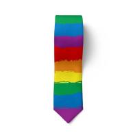 Corbata informal de 8cm con diseño de arcoíris, corbata estrecha, suave y colorida, ajustable, atada a mano, para hombre, Unisex - details 3