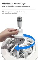 Lámpara LED de ventilador de techo con Control remoto, 85-265V, para sala de estar, dormitorio, ruido inferior, Base E27, silenciosa, 2 en 1 - details 9