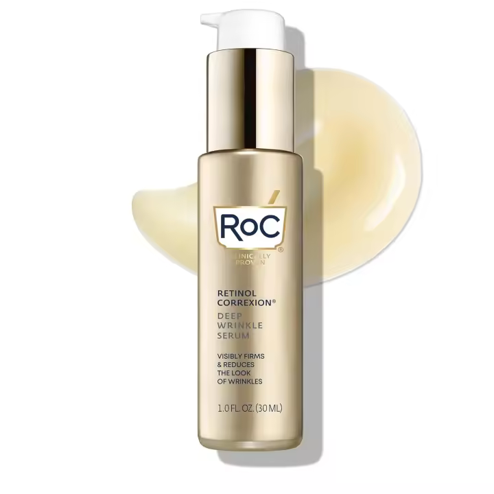 RoC Retinol Correxion Suero facial de retinol para arrugas profundas con ácido ascórbico, tratamiento diario antienvejecimiento para el cuidado de la piel para líneas finas, manchas oscuras, cicatrices de acné, 1 onza (la embalaje puede variar) - 1
