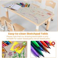 Mesa de Niños Ajustable en Altura Juego de Sillas de 4 Ideal para Jardín de Infantes y Habitación - details 22