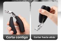 Cortauñas de gran apertura para codo, tijeras de uñas de acero inoxidable antisalpicaduras, juego de pedicura - details 3