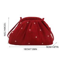 Bolso de hombro de poliéster dulce, bolsa de maquillaje de flores con cordón, bolsa de almacenamiento para cuidado de la piel de estilo coreano, bolso cruzado para chica - details 0