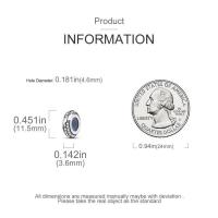 Encanto de Cuentas de Plata de Ley S925 100% Originales para Mujer Joyería DIY Material Principal de Zirconio Pulsera Ajuste de 3mm - details 25