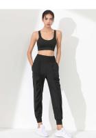 Pantalones de Yoga para Mujer de Secado Rápido Suelto, Cansado, Plisado, Bolsillos, Para Correr, Capris, Pantalones Deportivos - details 13