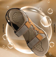 Sandalias de piel de vaca de primera capa para exteriores, sandalias de senderismo de verano, zapatos de playa con punta abierta - details 5