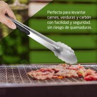 Barbacoa Portátil de Carbón Rodantes, Bandejas Laterales, Sistema de Ventilación y Depósito de Ceniza Parrilla de Acero de 57x42cm Tamaño 116,5x13,1x56cm - details 40