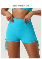 Pantalones Cortos de Yoga con Cordón Encaje Secado Rápido, Transpirables, Forma de Cadera en V - details 2