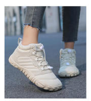 Botas de lana enrosadas, zapatos individuales impermeables y antideslizantes, de algodón, antideslizantes - details 21