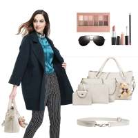Bolsos de Mujer Bolso Bandolera Tote Totalizador Señoras Moda Grande De Hombro Bolsos PU Cuero Billetera 4pcs Set - details 2