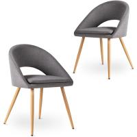 Pack de 2 Sillas de Comedor Tapizadas, Acolchadas y Ergonómicas, Estilo Moderno para Salón, Dormitorio o Cocina - details 19