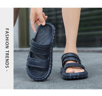 Sandalias para hombre, nuevo estilo de verano, fáciles de usar con sensación de pisar caca, zapatos de playa simples e informales, antideslizantes de doble uso - details 7